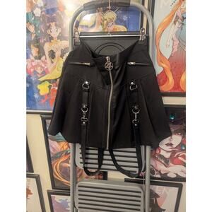 Killstar Blair B*tch Pleated Mini Skirt Sz M